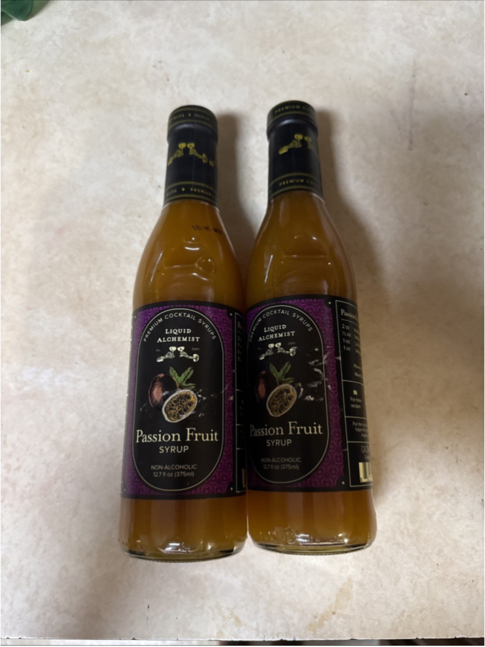 Liquid Alchemist 2 Bottles750 Ml, 25.4 Oz Premium Cocktail Syrup - Passion Fruit